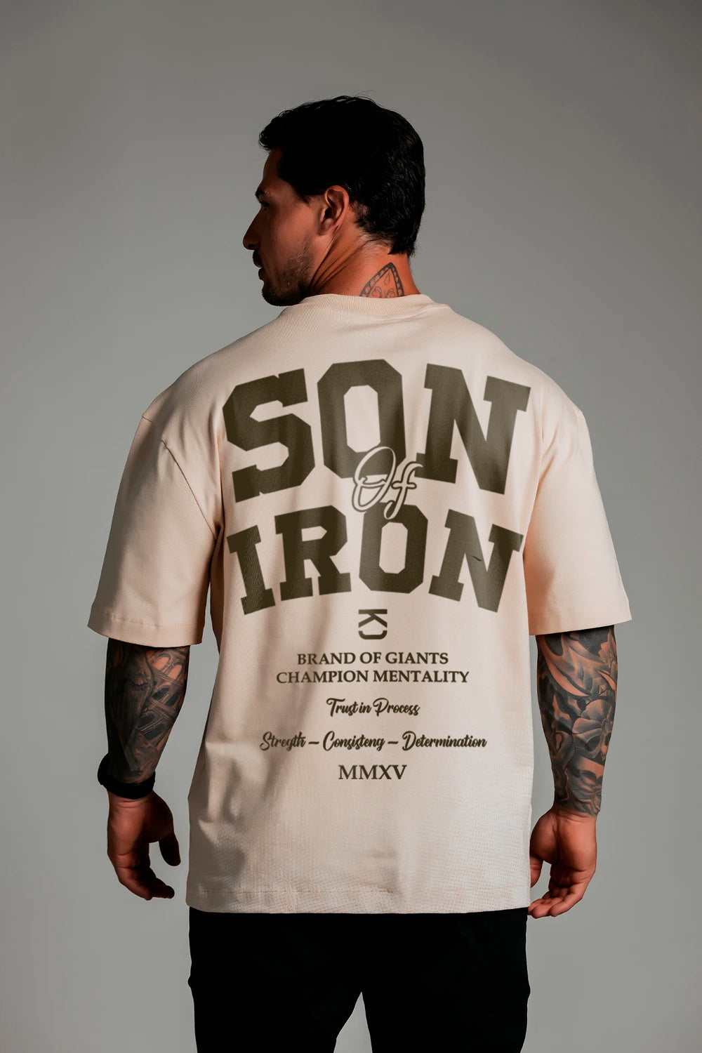 Polera oversized son of iron premium - Sand