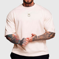 Polera Premium Oversize Gym Rat - Sand