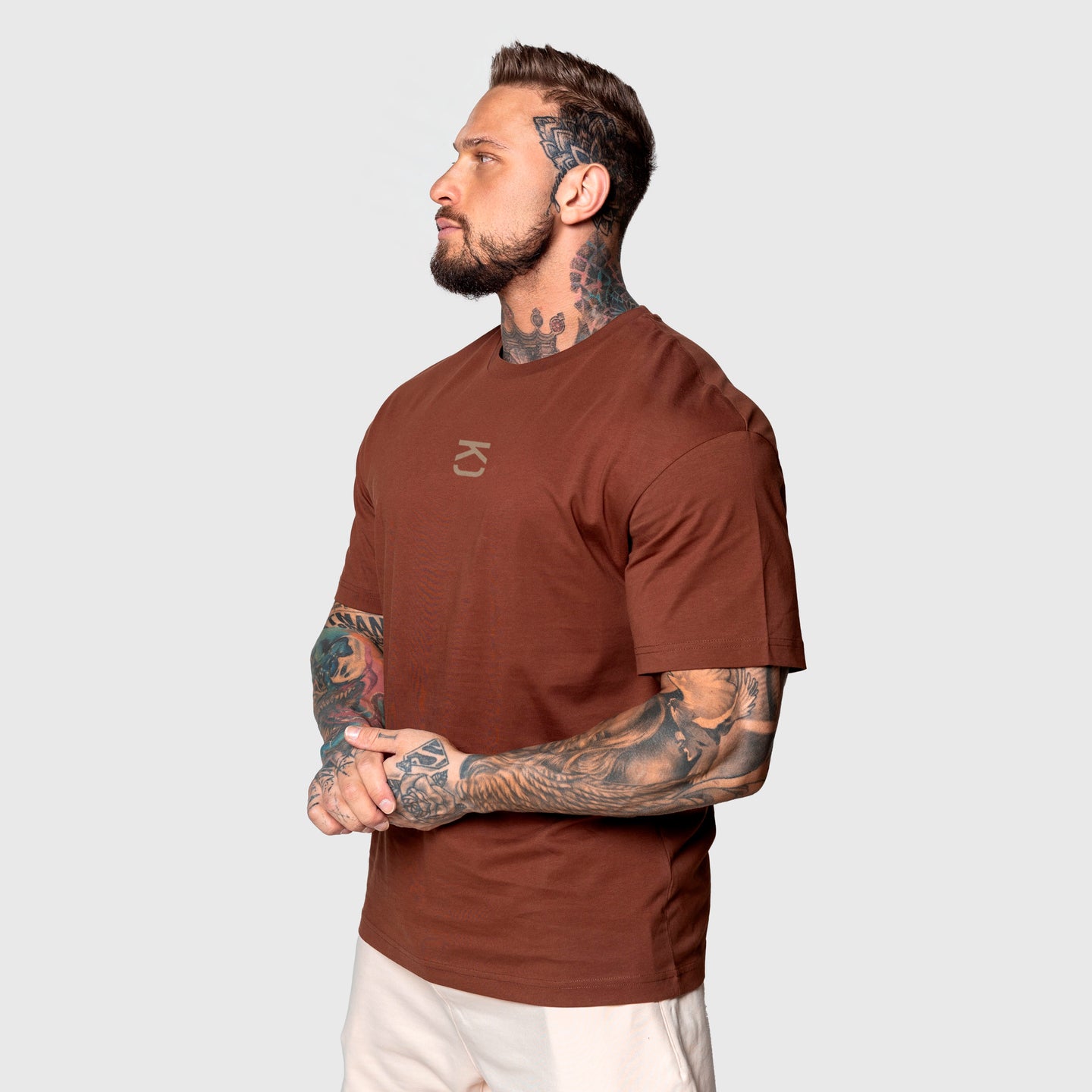 Polera Premium Oversize Gym Rat - Chocolate
