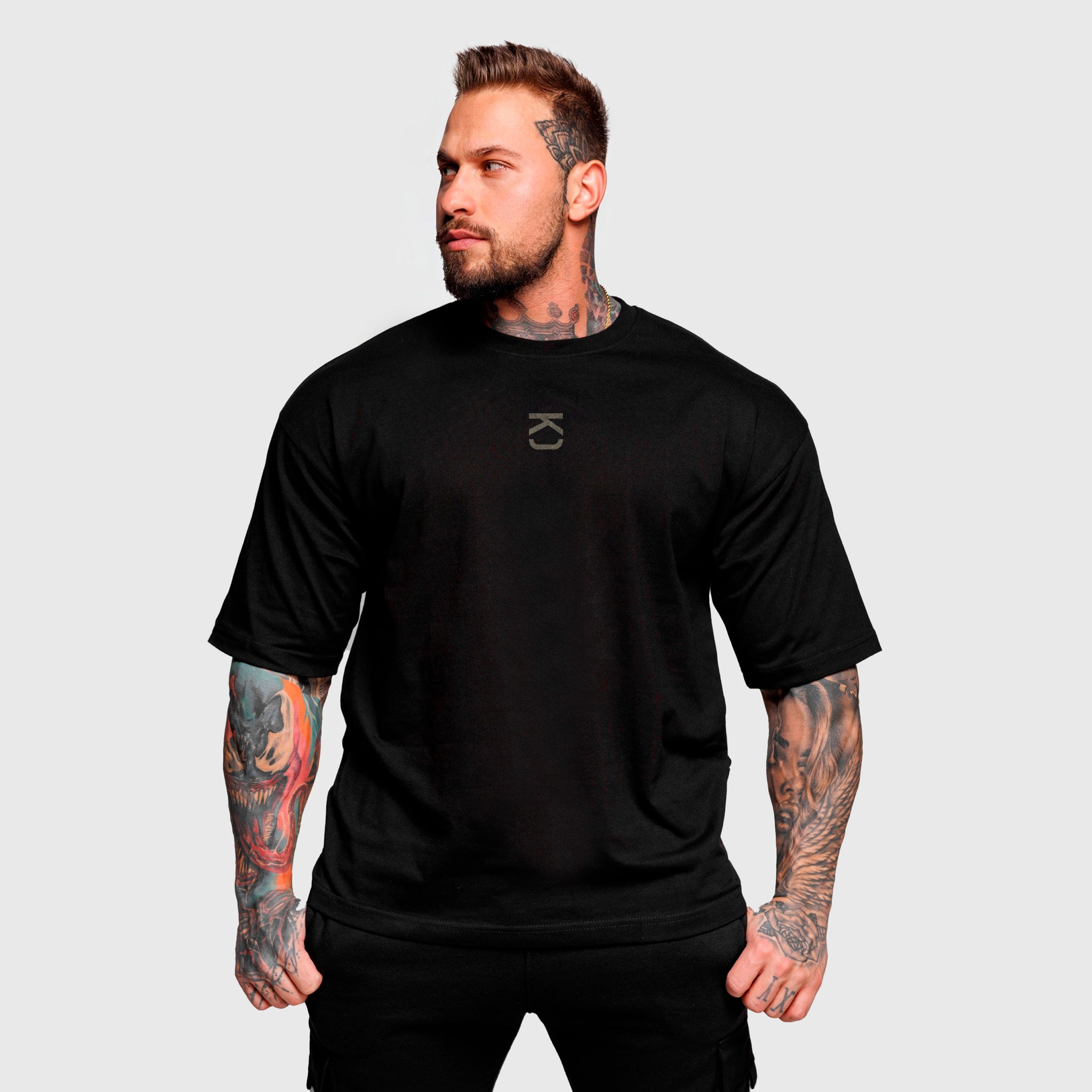 Polera Premium Oversize Gym Rat black