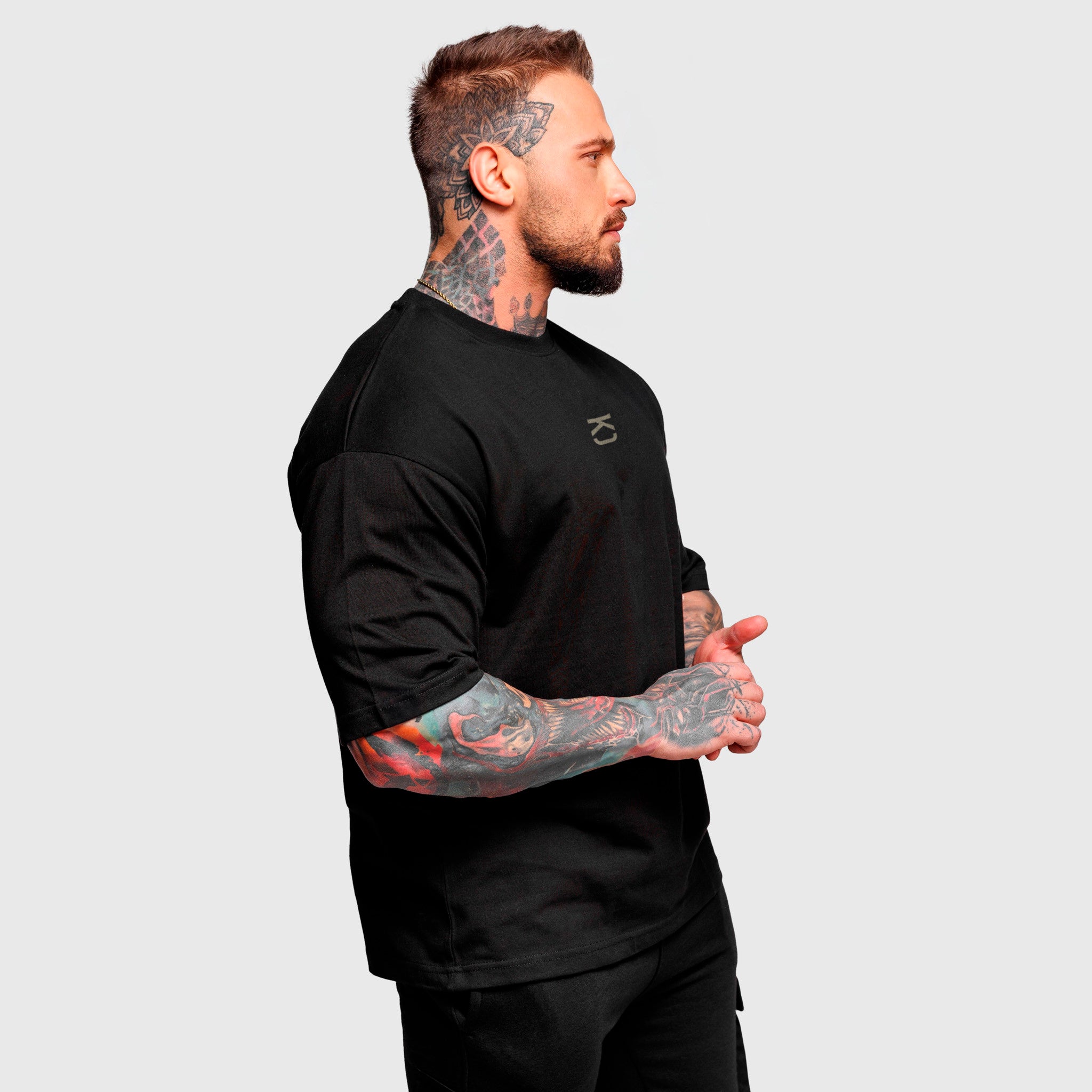 Polera Premium Oversize Gym Rat black