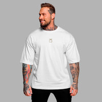 Polera Premium Oversize Gym Rat - White