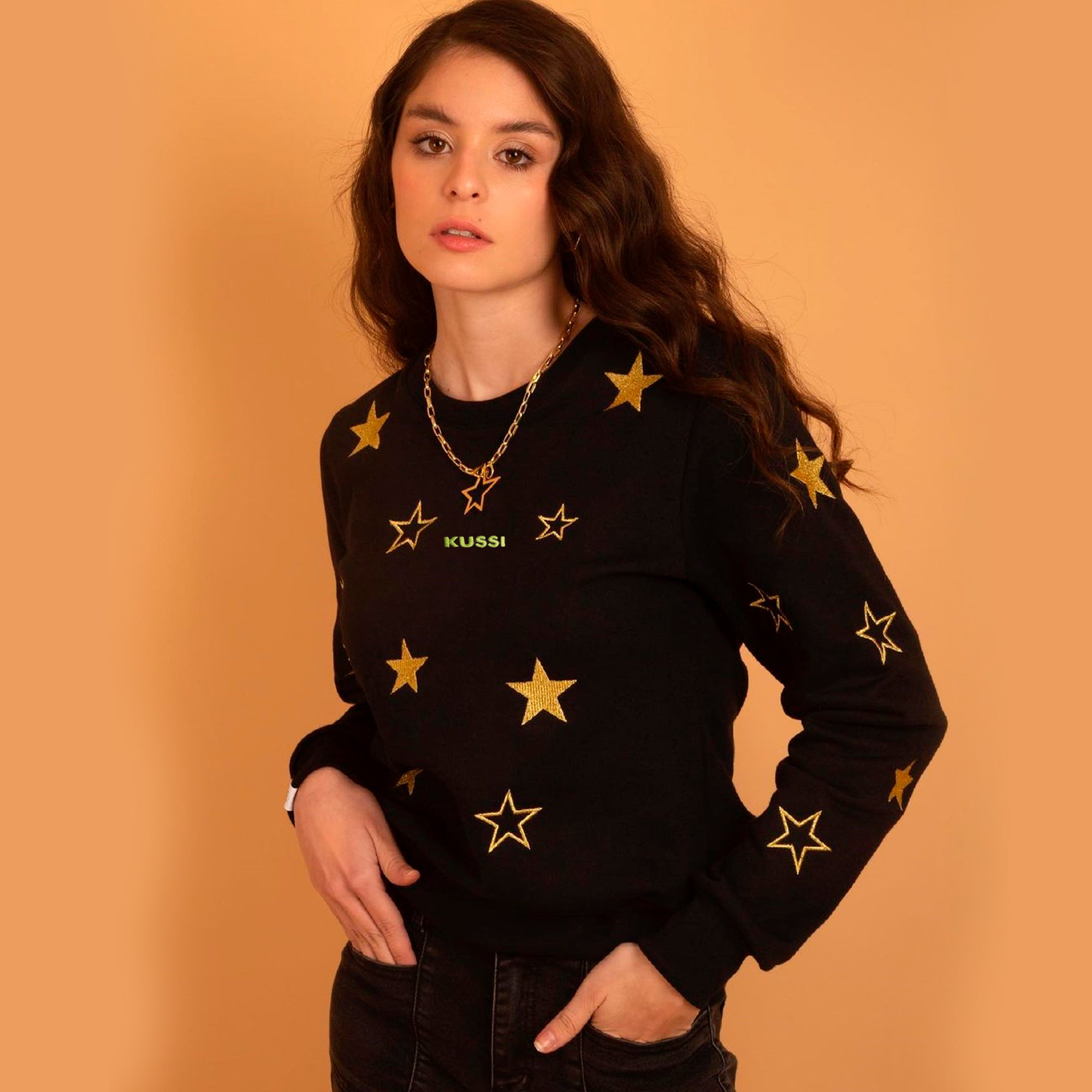 Poleron Basic Star Women  Black / Edicion Especial