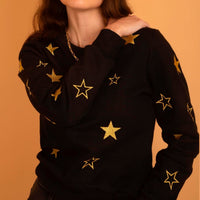 Poleron Basic Star Women  Black / Edicion Especial