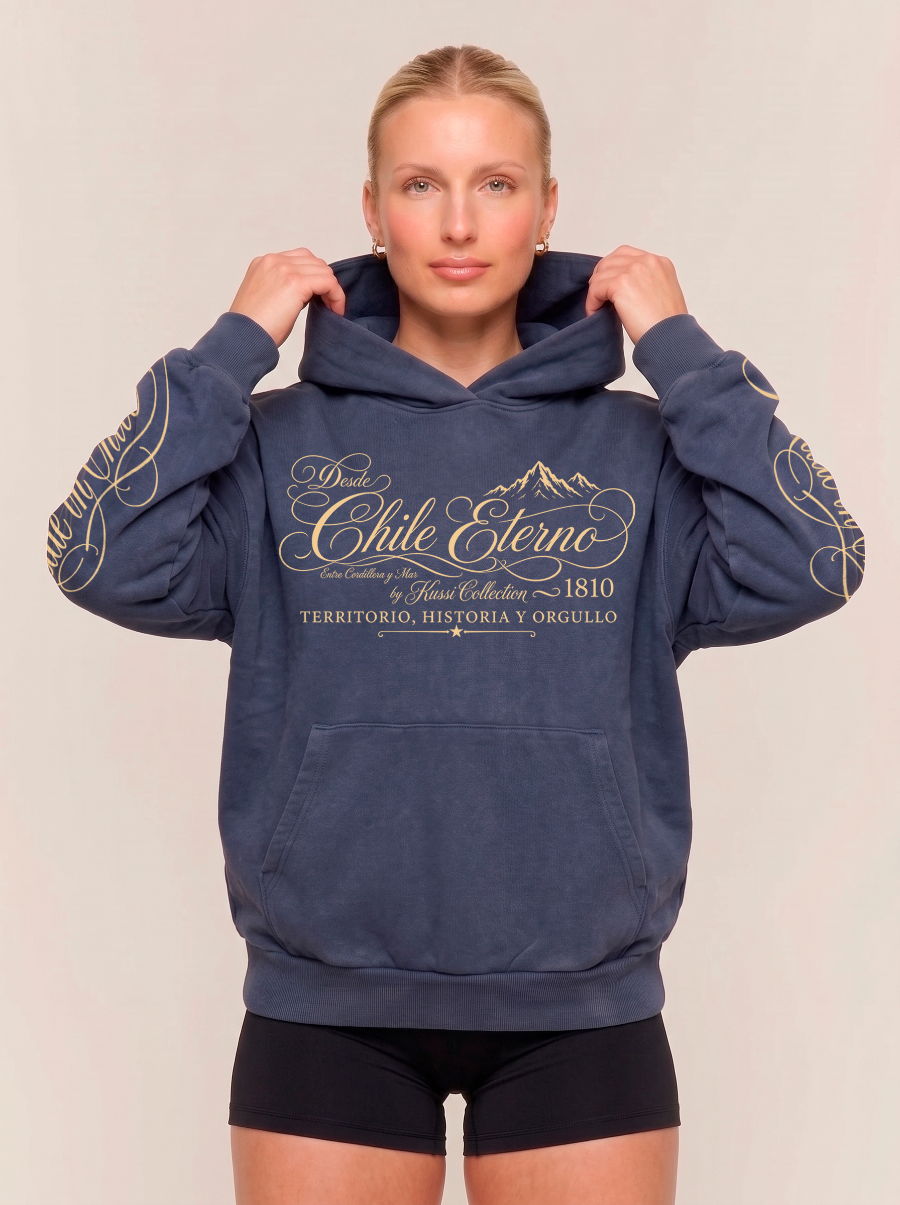 Hoodie boxy oversize made in chile | Navy