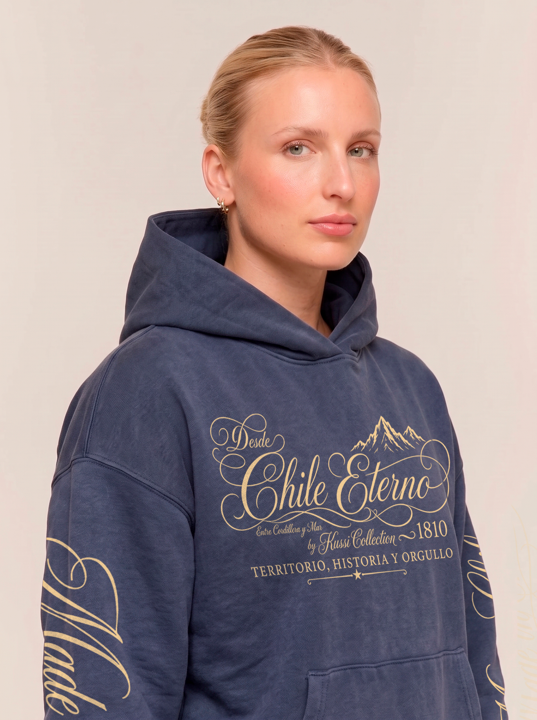 Hoodie boxy oversize made in chile | Navy