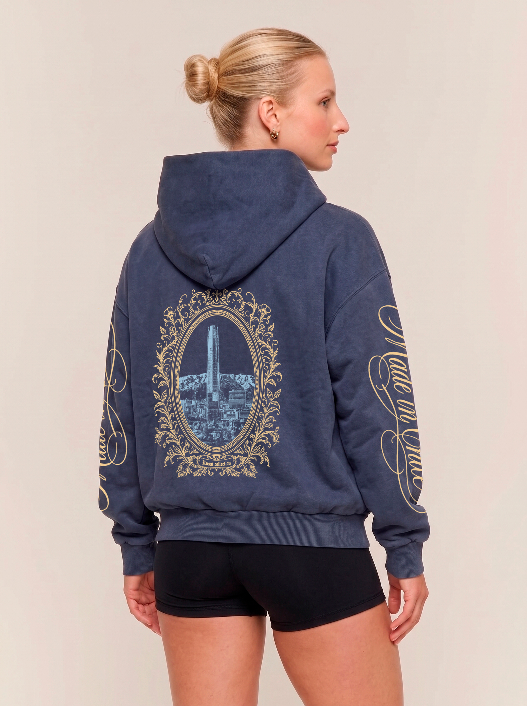 Hoodie boxy oversize made in chile | Navy