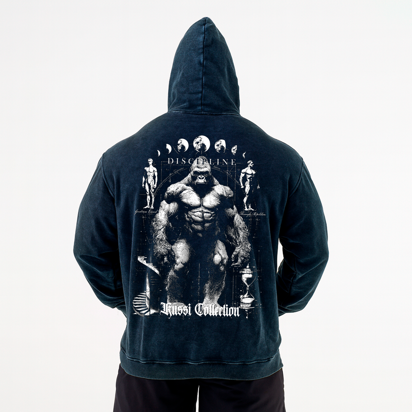 #2 hoodie acid wash basic Discipline Navy