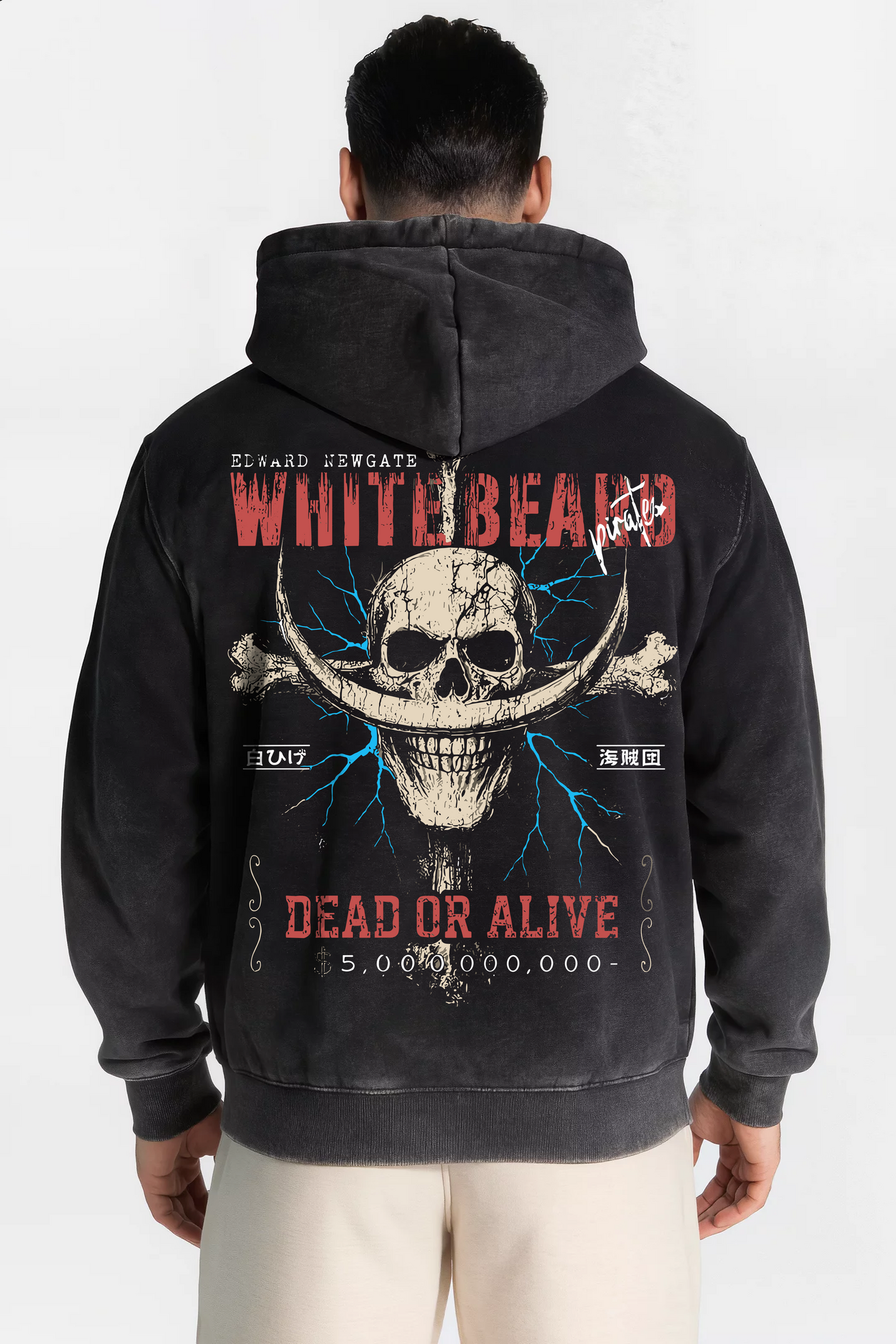 Polerón canguro Acid Wash Edward Newgate – Black | Edición Especial