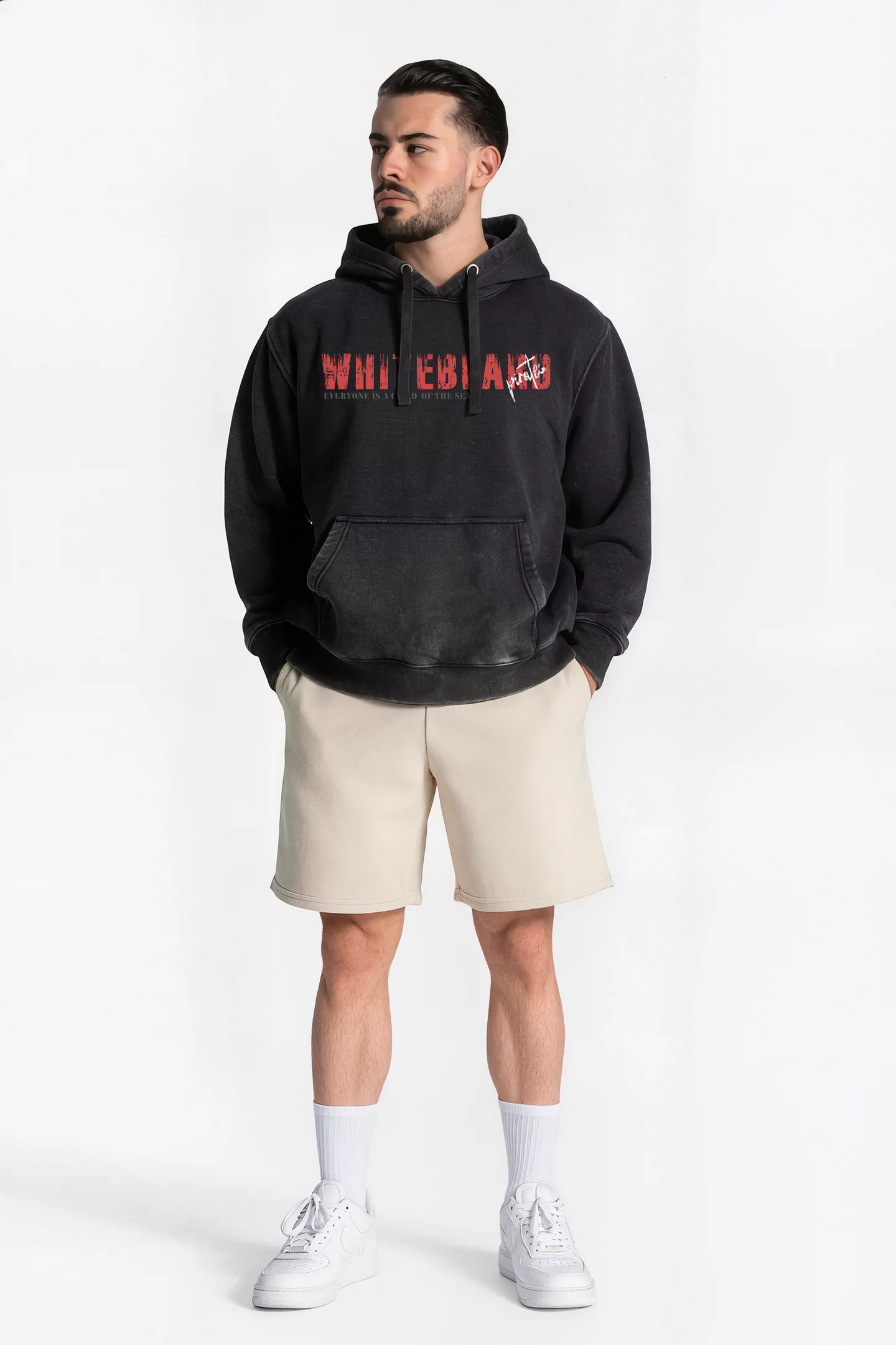 Polerón canguro Acid Wash Edward Newgate – Black | Edición Especial