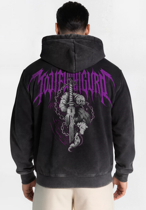 Polerón Acid Wash Toji Fushiguro black / Jujutsu Kaisen