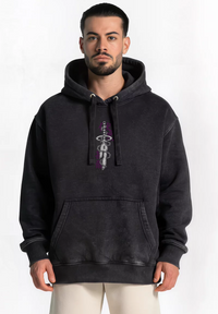 Polerón Acid Wash Toji Fushiguro black / Jujutsu Kaisen