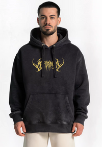 Polerón Acid Wash  Mahoraga black / Jujutsu Kaisen