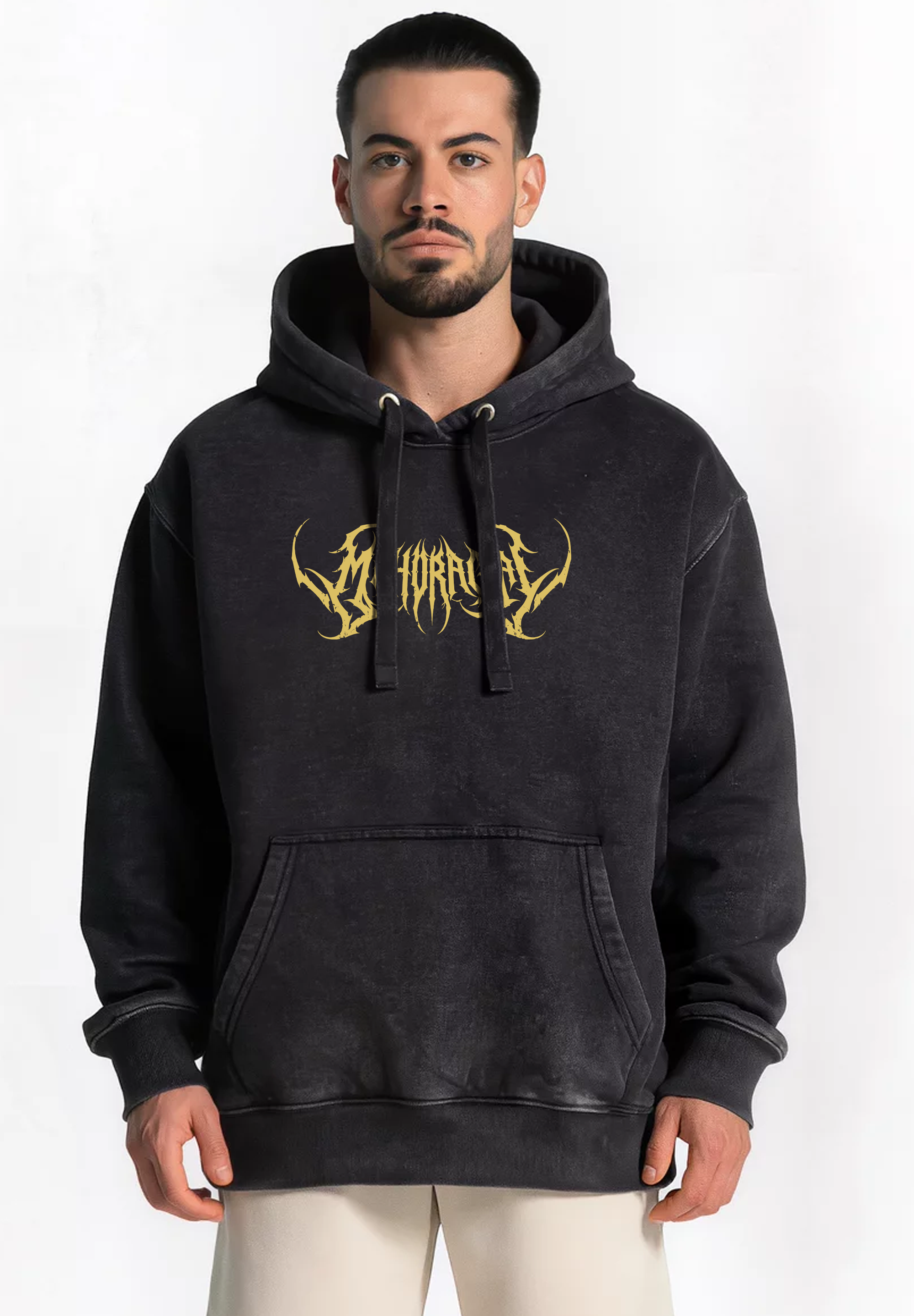 Polerón Acid Wash  Mahoraga black / Jujutsu Kaisen