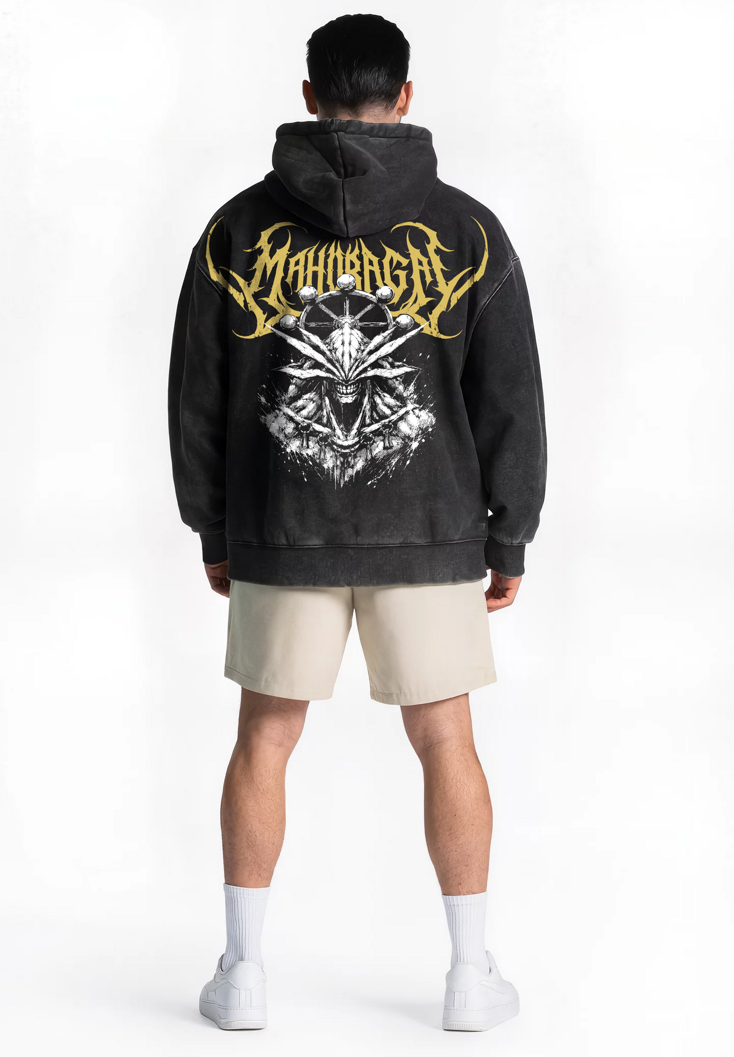Polerón Acid Wash  Mahoraga black / Jujutsu Kaisen