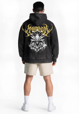 Polerón Acid Wash  Mahoraga black / Jujutsu Kaisen