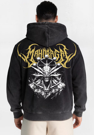Polerón Acid Wash  Mahoraga black / Jujutsu Kaisen