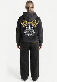 Polerón Acid Wash  Mahoraga black / Jujutsu Kaisen