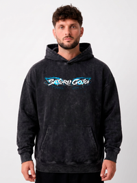 Hoodie oversize Acid Wash Satoru Gojo Black / Jujutsu Kaisen