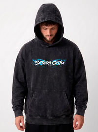 Hoodie oversize Acid Wash Satoru Gojo Black / Jujutsu Kaisen