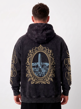 Poleron oversize acid wash made in chile | Black