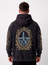 Poleron oversize acid wash made in chile | Black