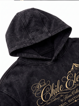 Poleron oversize acid wash made in chile | Black