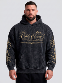 Poleron oversize acid wash made in chile | Black
