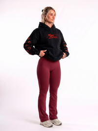Polerón Oversize Acid Wash Maki Zenin Black- red | Jujutsu Kaisen