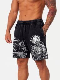 Short Oversize Acid Wash Luffy Black / Pre-venta