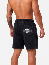 Short Oversize Acid Wash Luffy Black / Pre-venta