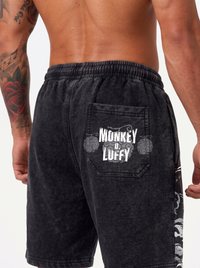 Short Oversize Acid Wash Luffy Black / Pre-venta