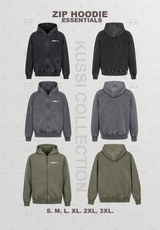 Poleron Zip Essential Acid Wash Black