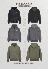 Poleron Zip Essential Acid Wash Black