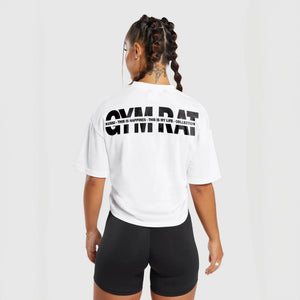 Polera essential Gym Rat White - Girls