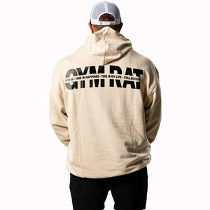 Poleron essential canguro Gym Rat Beige / Boys