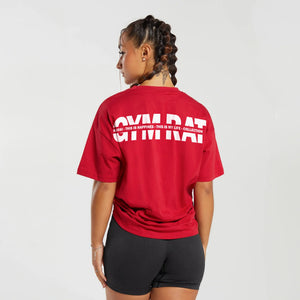 Polera essential Gym Rat Red - Girls