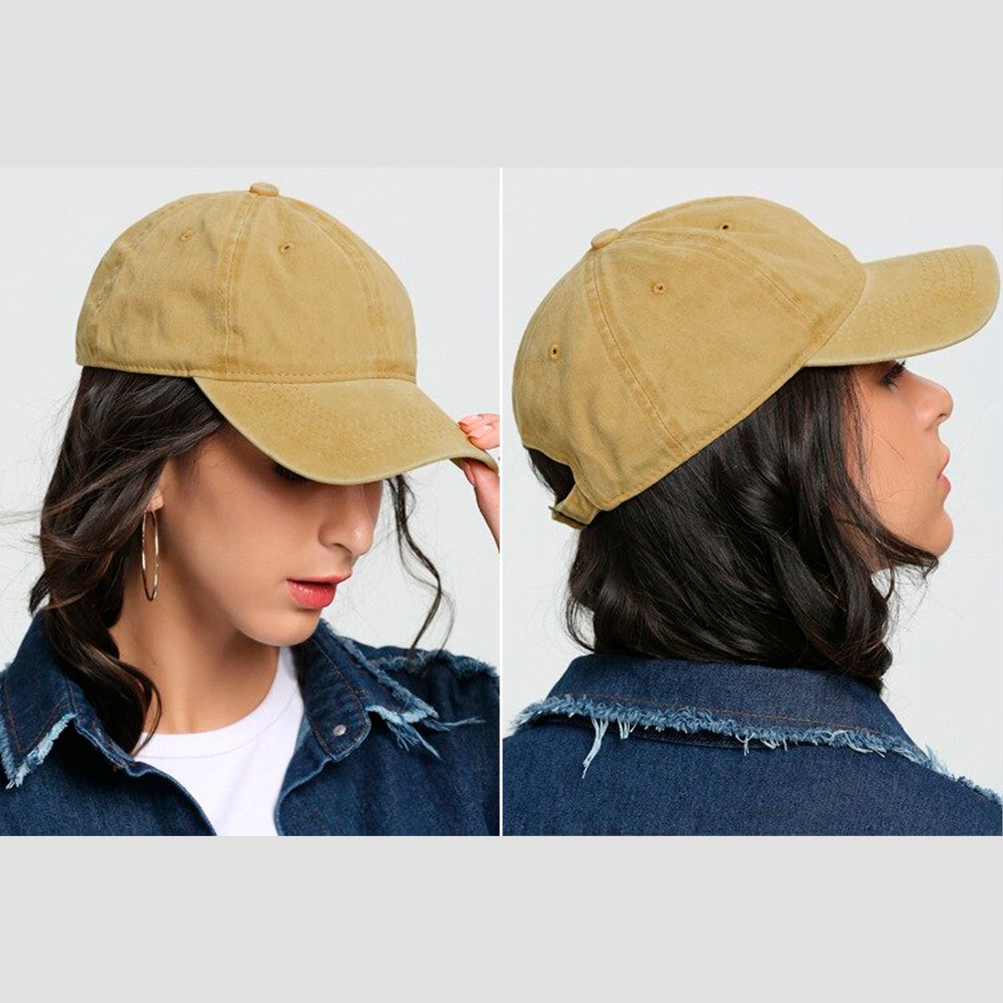 Gorra basic acid wash - black