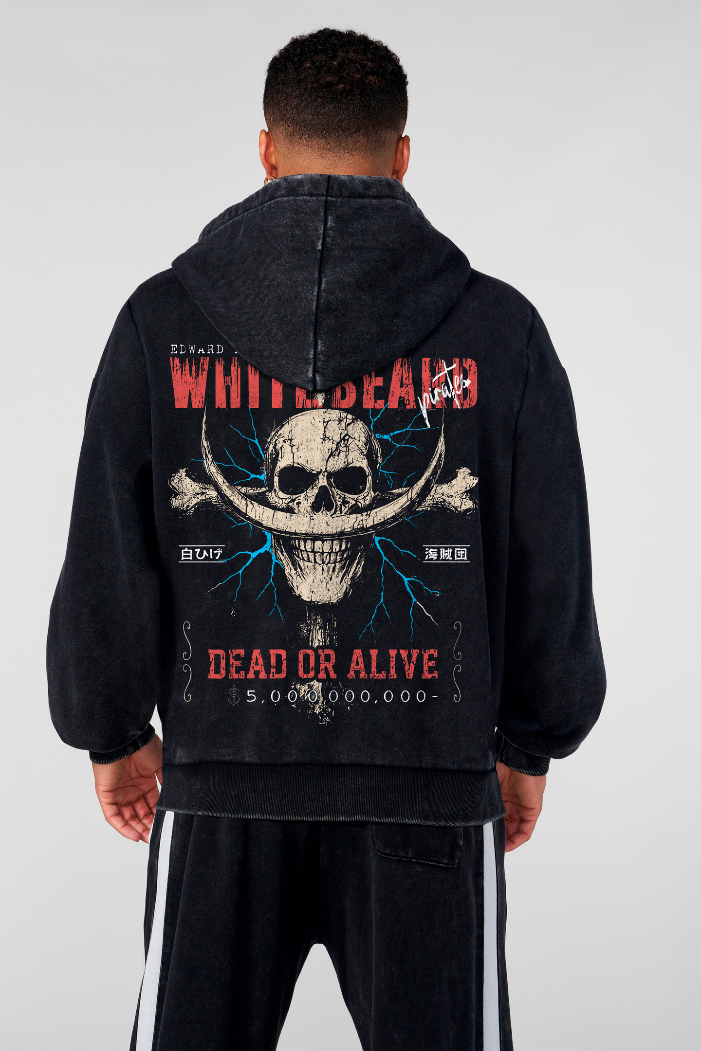 Polerón essential Acid Wash Edward Newgate – Black | Edición Especial