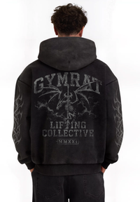 Hoodie Boxy Dark Throne - Gym Rat