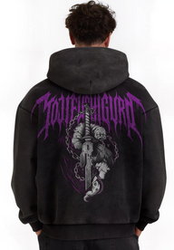 Hoodie Boxy Acid Wash Toji Fushiguro Black / Jujutsu Kaisen