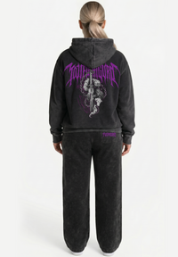 Polerón Acid Wash Toji Fushiguro black / Jujutsu Kaisen