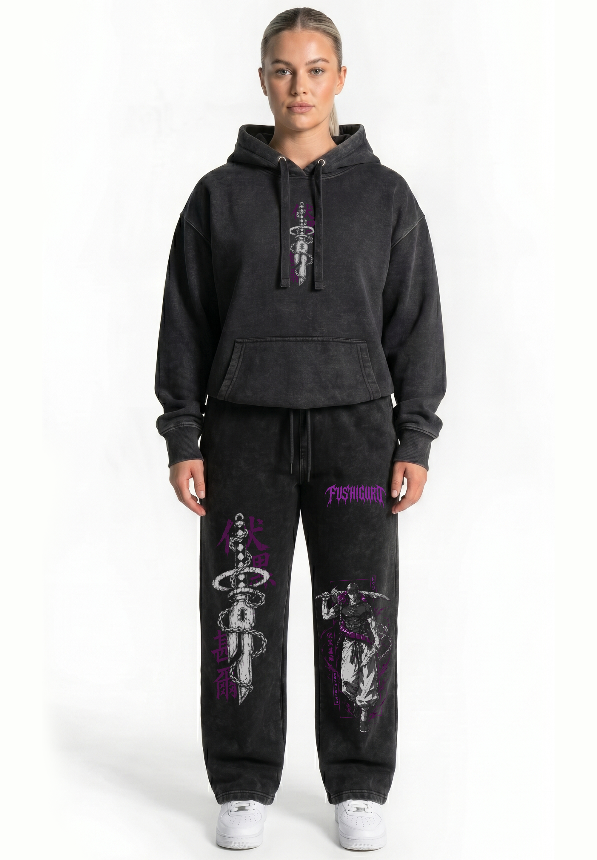 Jogger Oversize Acid Wash Toji Fushiguro Black /Jujutsu Kaisen