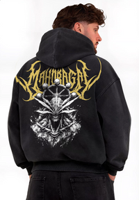 Hoodie Boxy Acid Wash Mahoraga Black / Jujutsu Kaisen