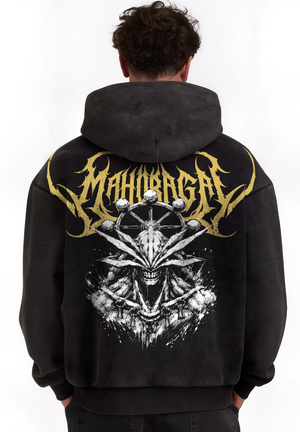 Hoodie Boxy Acid Wash Mahoraga Black / Jujutsu Kaisen