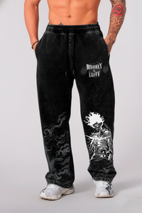 Jogger Oversize Acid Wash  Luffy Black / Edicion especial