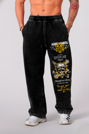 Jogger Oversize Acid Wash Trafalgar – Black | Edición Especial