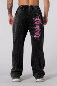 Jogger Oversize Acid Wash Doflamingo Black - Edición Especial