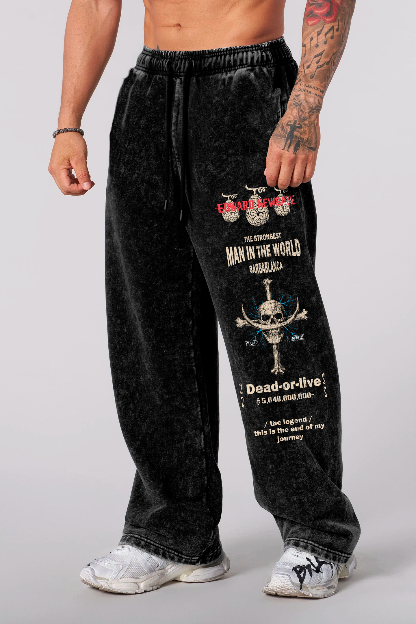 Jogger Oversize Acid Wash Edward Newgate – Black | Edición Especial