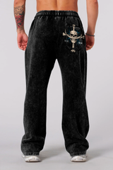 Jogger Oversize Acid Wash Edward Newgate – Black | Edición Especial